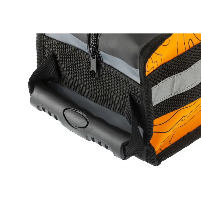 ARB Micro Recovery Bag Orange/Black Topographic Styling PVC Material attached to back of vehicle