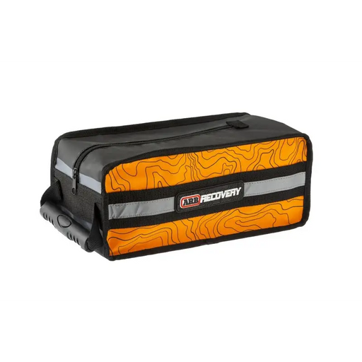 ARB Micro Recovery Bag in Orange and Black Topographic Styling with Zipper Closure