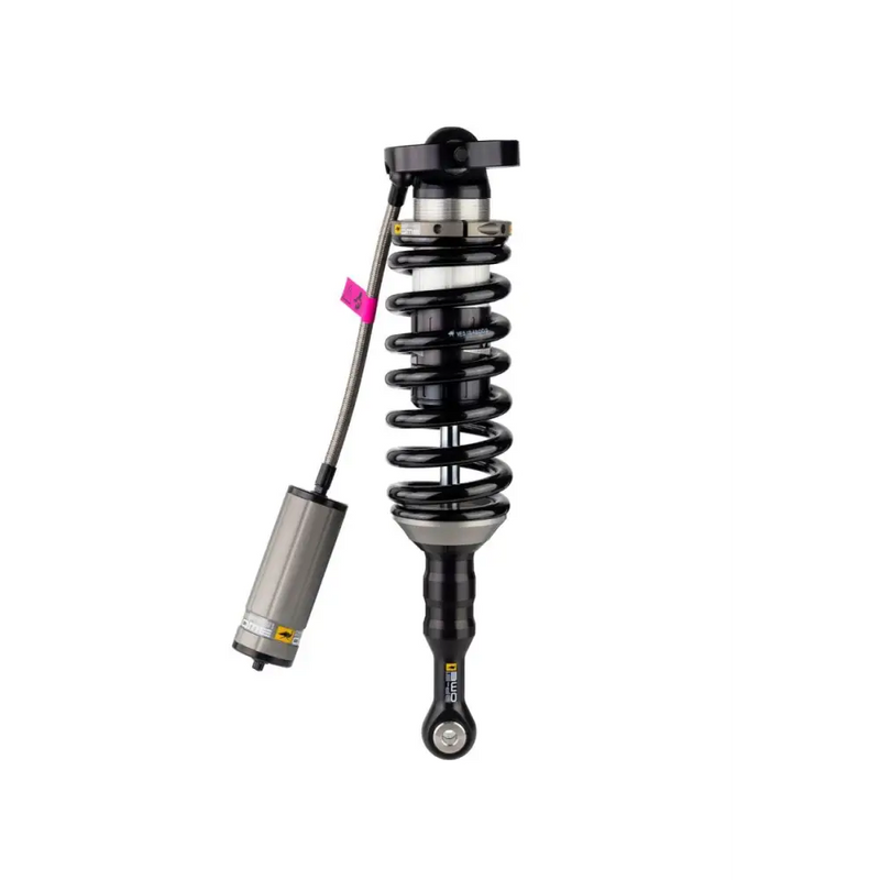 Ome bp51 coilover 4x4 suspension shock absorber close up with pink stick
