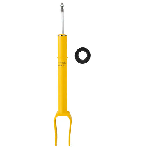 Yellow tool used for large wood with ARB/OEM Nitrocharger Sport Shock Absorber Jeep Wk2.