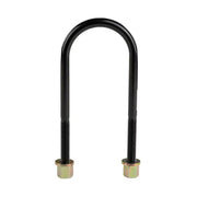 Close up of black metal shack with two bolts - ARB / OME U Bolt Washer & Nut U Bolt Cherokee 8.25 Inch