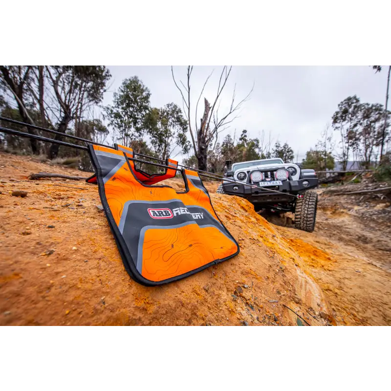 ARB Premium Recovery Kit S2 featuring a snow blower on a dirt road