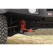 Close-up of jeep arb recovery point 8t on front bumper plate.