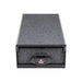 Open black granite roller drawer 41x21x11, ready for use.