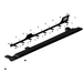 Black bumper with center hole on ARB R/T/Rail Suits Jl 4 Door rock slider for Jeep Wrangler.