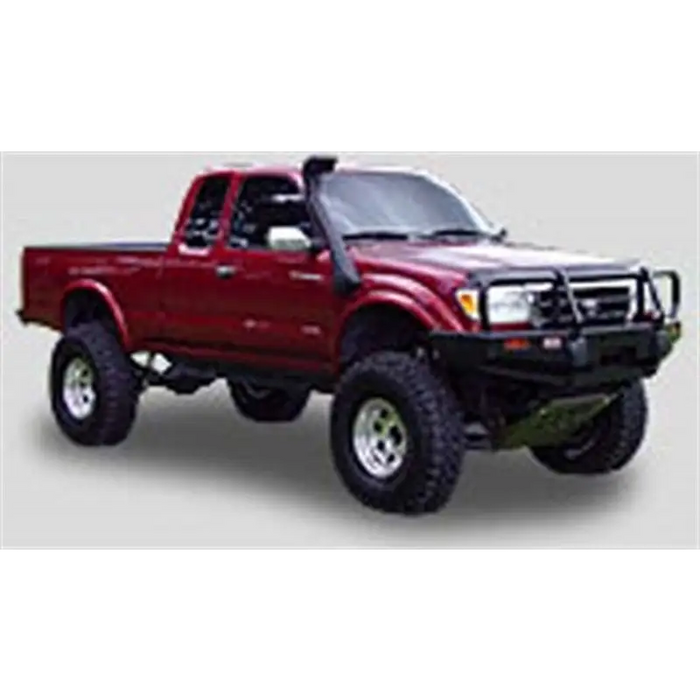 Red truck with black bumper on white background - ARB Safari 4X4 Snorkel Vspec featured product image.