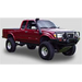 Red truck with black bumper on white background - ARB Safari 4X4 Snorkel Vspec featured product image.