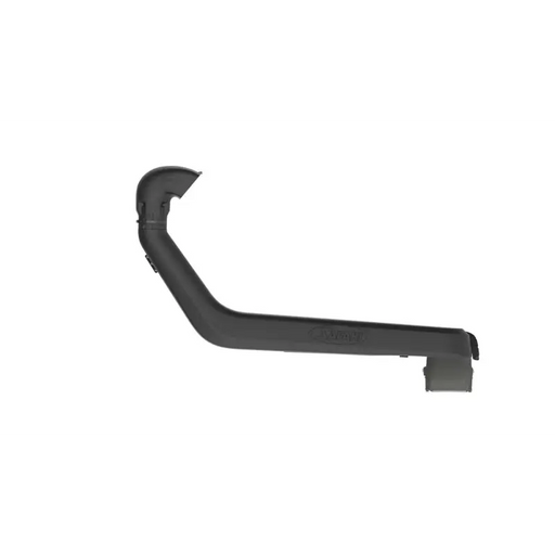 Black exhaust pipe for BMW E-type displayed in ARB Snorkel Suits Jeep JL Wrangler