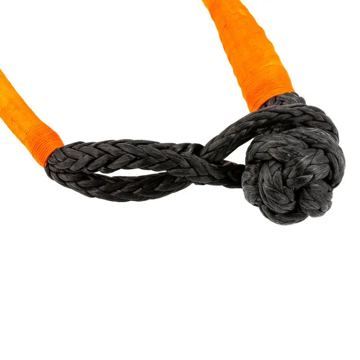 Black and orange soft connect shackle rope knot in ARB Soft Connect Shackle 14.5T product.