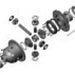 Black and white photo of ARB Sp Flange Cap Kit109/113/116 with screws