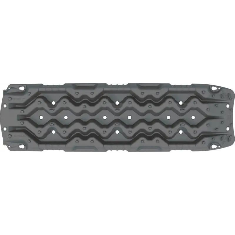 Black plastic knife blade with holes on ARB TRED GT Recover Board - Gun Grey.