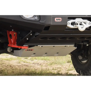 ARB Under Vehicle Protection Prado featured product with mounted front bumper on rear.