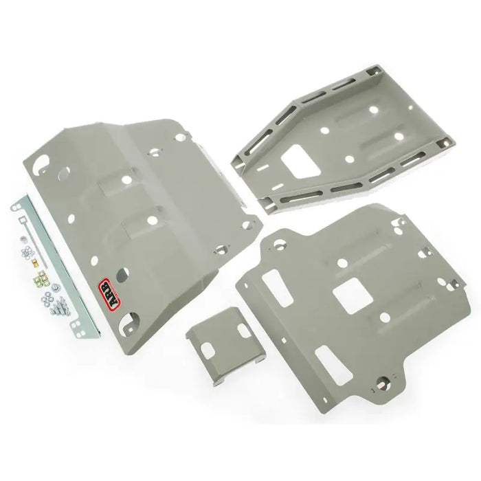 Metal brackets for arb under vehicle protection prado 150, providing durable vehicle protection.