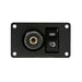 Universal switch coupling bracket with black and white button on the left side.