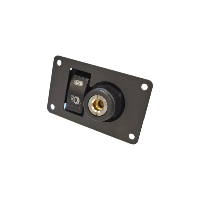 Universal Switch Coupling Bracket with Black Metal Plate and Brass Screw