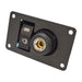 Black switch with gold button on ARB Universal Switch Coupling Bracket