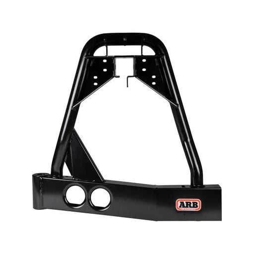 Black front bumper bracket for spare tire carrier arb rstb lhs.