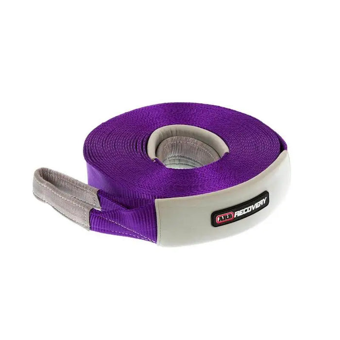 ARB Winch Ext Strap 17600 - Purple recovery strap with white buckle