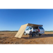 Van with tent on top parked in desert, ARB Wind Break-Front 2000mm Fire Retardant USA/Canada Spec.