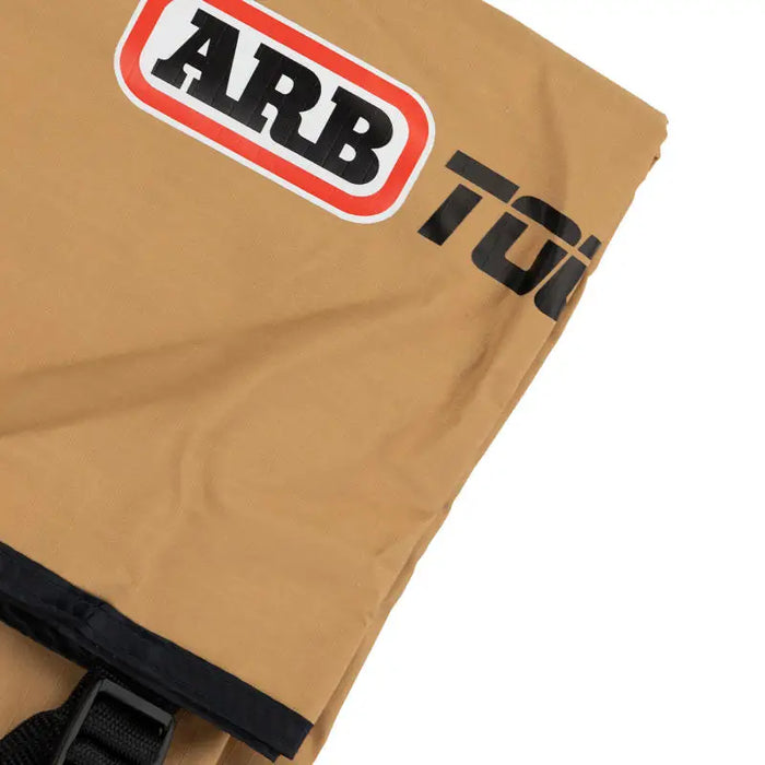 Close up of brown bag with black strap from ARB Wind Break-Front 2500mm98In Fire Retardant USA/Canada Spec