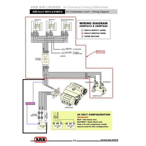 ARB Wiring Loom CKMTA Switch car alarm system diagram.