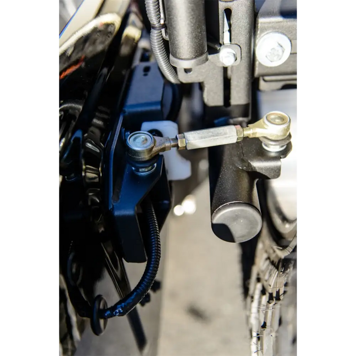 Close-up of brake levers on motorcycle, ARB W/T/Carrier Suit for Jeep Wrangler & Ford Bronco.