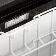 Arb zero fridge freezer with white and black trays