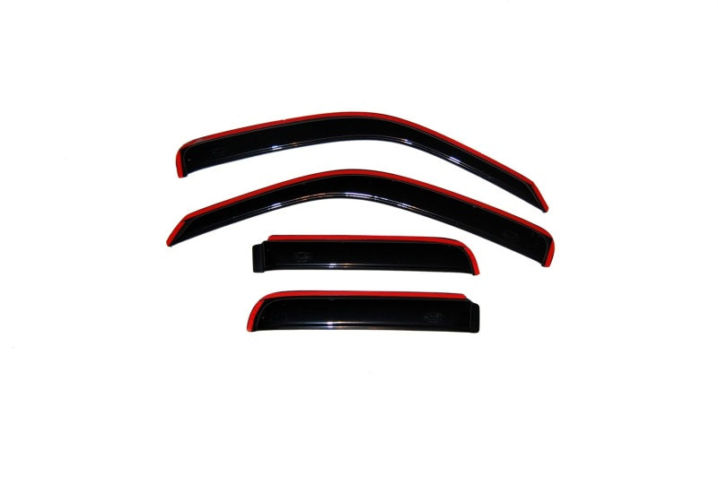 Avs jeep liberty ventvisor in-channel window deflectors - red/black