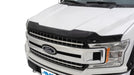 White truck with black avs aeroskin hood shield, product for toyota tacoma - smoke