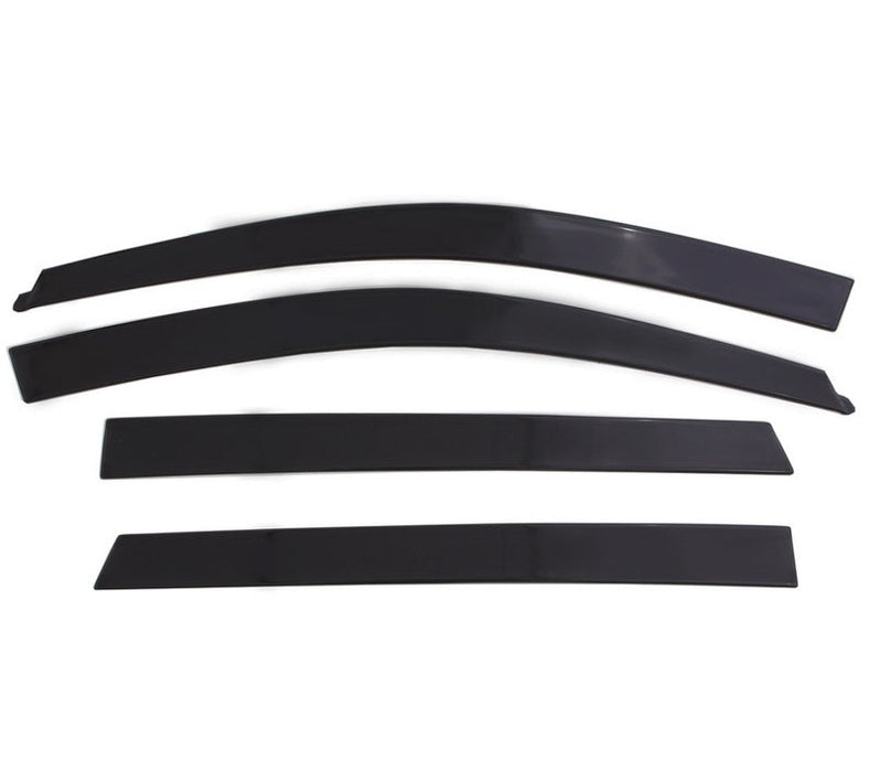 Black plastic window trims for avs toyota tacoma access cab ventvisor low profile deflectors