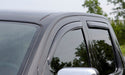 Black truck with mirror, avs 05-15 toyota tacoma double cab ventvisor in-channel front & rear window deflectors - smoke