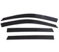 Black plastic window trims for 05-15 toyota tacoma double cab - low profile ventvisor deflectors