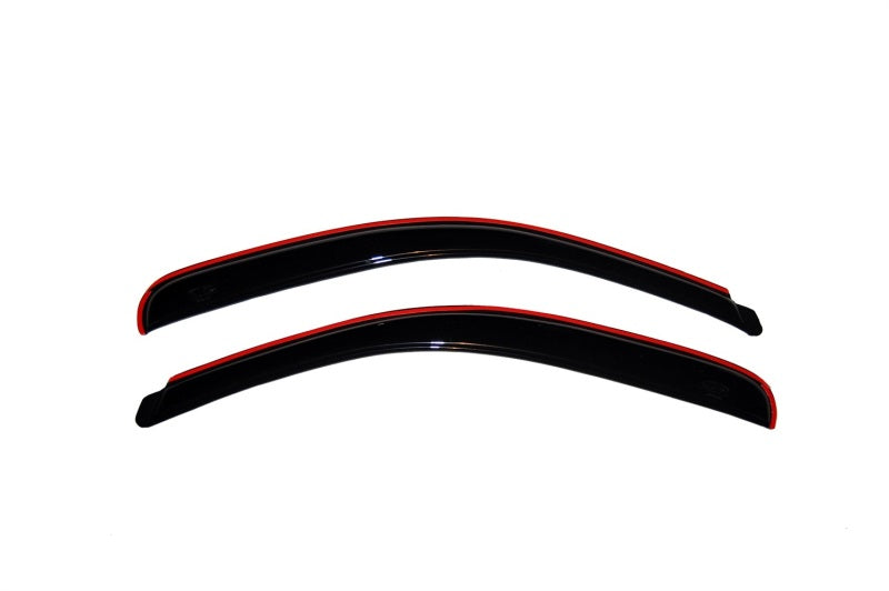 Black and red avs window deflectors for toyota tacoma, in-channel ventvisor design for fresh air flow