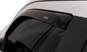 White car with black roof featuring window deflector from avs for fresh air