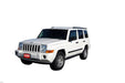 Avs original ventvisor window deflector - white jeep parked on background