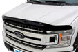 Avs high profile bugflector ii hood shield - smoke on white truck