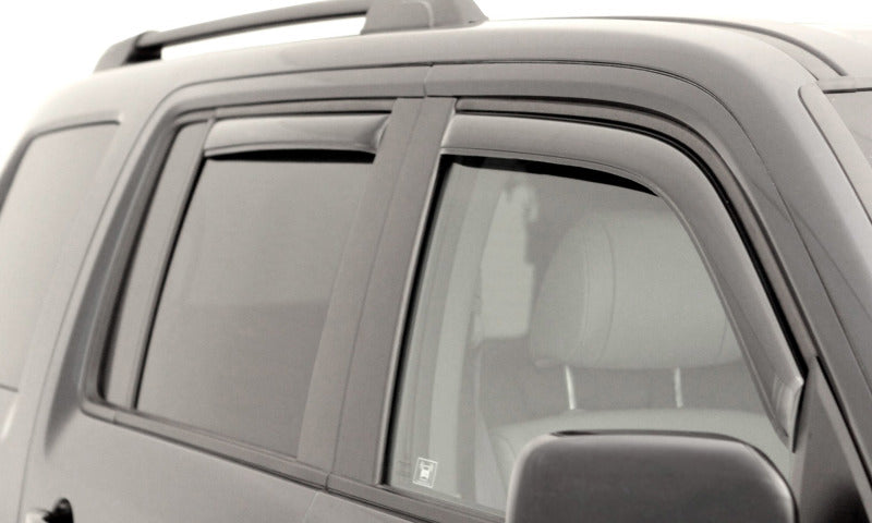 Black van in-channel front & rear window deflectors - smoke