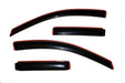 Avs smoke window deflectors for jeep compass - black and red side trims