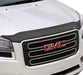 White truck with black hood and avs aeroskin low profile hood shield - smoke