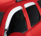 Avs 07-18 jeep patriot ventvisor outside mount front & rear window deflectors 4pc - red car with black roof rack