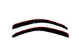 Avs black and red in-channel window deflector for jeep wrangler - smoke