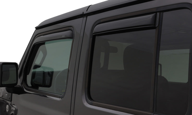 Black jeep with avs 07-18 jeep wrangler unlimited ventvisor in-channel window deflectors