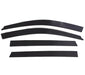 Black plastic low-profile window deflectors for jeep wrangler unlimited - smoke