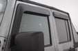 Black jeep wrangler unlimited ventvisor low profile window deflectors with matte black finish