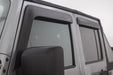 Avs low profile window deflectors for jeep wrangler unlimited - matte black