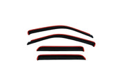 Avs 08-14 jeep liberty ventvisor in-channel front & rear window deflectors 4pc - smoke: red and black car window deflectors