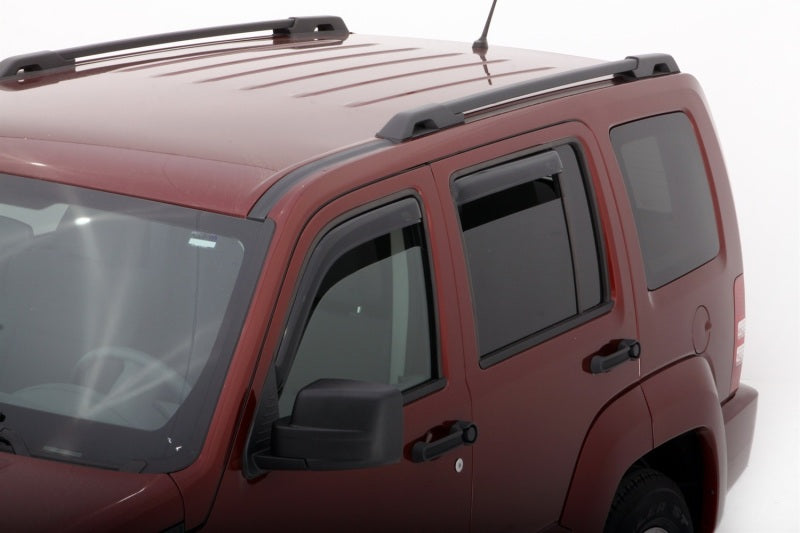 Red van with roof rack: avs jeep liberty window deflectors for fresh air ventvisors