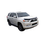 White toyota suv with black bumper featuring avs bugflector ii hood shield - smoke