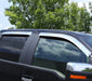 Black toyota 4runner suv parked with avs ventvisor outside mount front & rear window deflectors 4pc - chrome