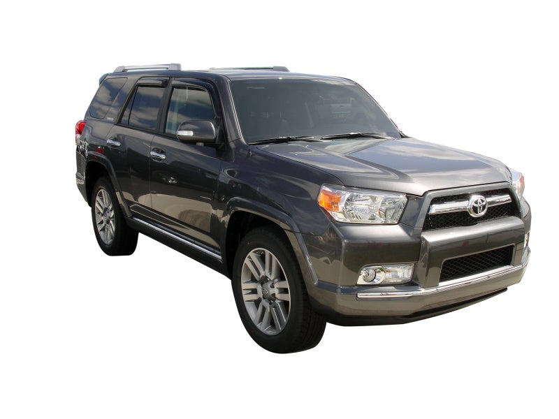 Gray toyota suv featuring avs original ventvisor window deflectors for fresh air flow on white background